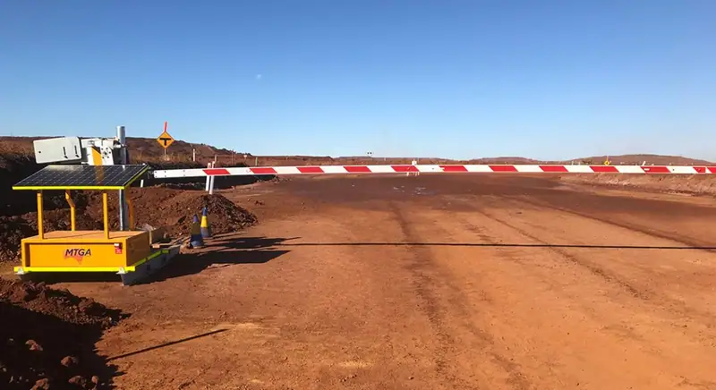 HV boom gate skid
