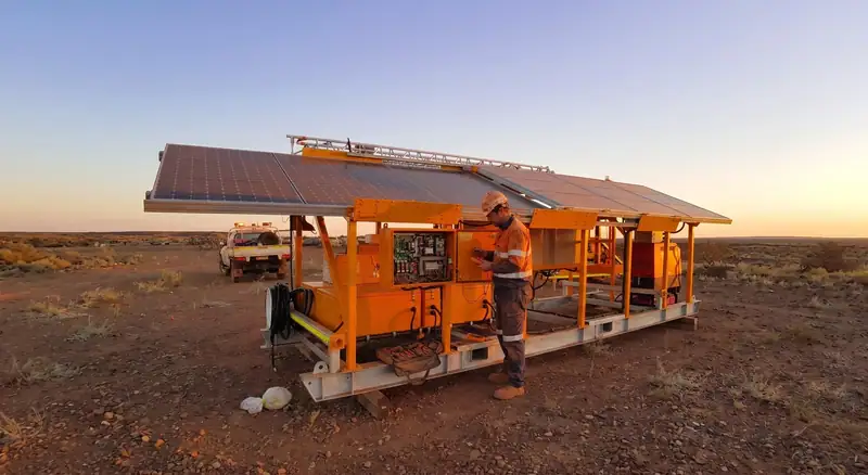 Solar-powered equipment in mining site